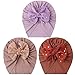 ZOYLINK Chapeau De Pépinière Bébé Bowknot: 3Pcs Décoratif Mince Lavable Mode Bébé Bébé Turban Hiver Pépinière Noud Noud Papillon