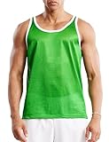 Ouber Men’s Mesh Gym Tank Top Lightweight Sleeveless Workout Shirt Muscle Tank for Running Training Green,M