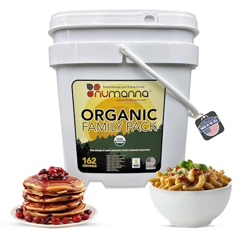 NuManna Organic Family Pack Food Bucket 162 Servings