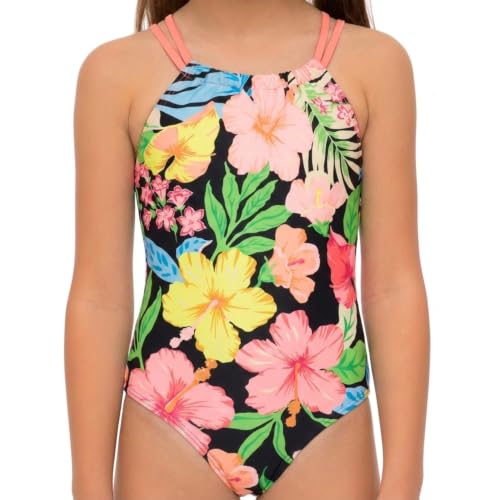 Image of Kanu Surf Girls Jasmine Beach Sport Halter One Piece Swimsuit