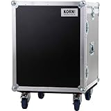 1 Stück KORN Case Winkelrack 10+2 HE / 12 HE tief mit Rollen Casebau
