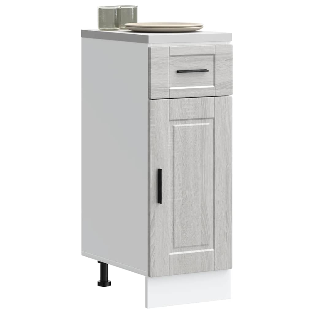 vidaXL Armoire de Cuisine Porto Sonoma Gris Bois d'ingénierie, Meuble d'évier, Meuble de Cuisine avec tiroir, Meuble de Cuisine à tiroir