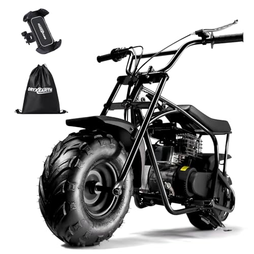 Oryxearth Mini Bike for Kids, 105CC 4-Stroke Kid Gas Powered Off-Road Pocket Pit Trail Motorcycle W/EPA Approved, Up to 28 Mph Weight Support 185 LBS, for Adults and Teens