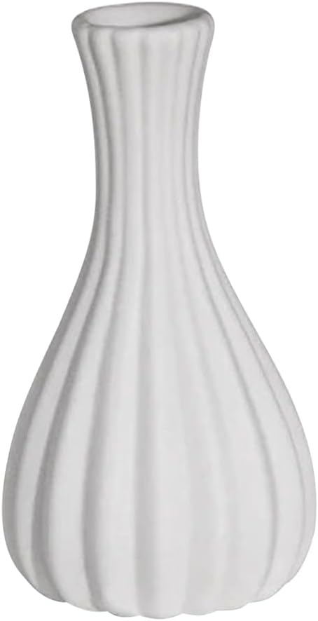 Pure White Ceramic Vase - Matte Finish Flower Vase for Wedding Centerpiece, Tabletop, Dining Table, Party & Stage Decoration, Home Decor