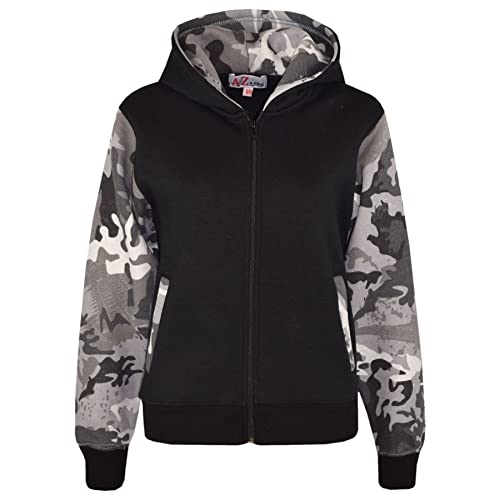 Sweat à capuche zippé pour l'école et le sport veste camouflage enfant 5-13 ans