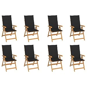 Generisch Generisch Verstellbare Gartenstühle mit Auflagen 8 STK. Massivholz Teak,Möbel,Gartenmöbel,Gartensitzmöbel,Gartenstühle,60.68KG,3072548 Generisch Generisch Verstellbare Gartenstühle mit Auflagen 8 STK. Massivholz Teak,Möbel,Gartenmöbel,Gartensitzmöbel,Gartenstühle,60.68KG,3072548