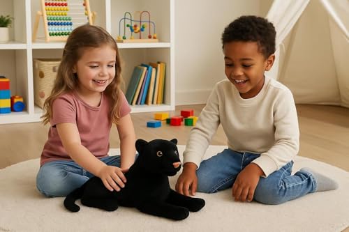 Image of Tickles Black Panther Animal Soft Stuffed Plush Toy for Kids (Size: 43 cm)