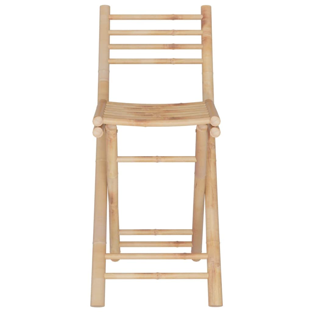 Ensemble de bar en bambou 3 pièces pour jardin, terrasse, balcon, meubles d'extérieur, comptoir de bar avec toit, 2 chaises, résistant aux intempéries, durable, plateau de table 115 x 55 cm
