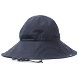 ベーシックエンチ Teflon Rain Hat はっ水 帽子 最高基準の5級取得 UVカット率99.9% UPF50+ 洗える 手洗い 涼しい サファリハット つば広ハット レインハット 雨に濡れない レディース フリーサイズ ネイビー