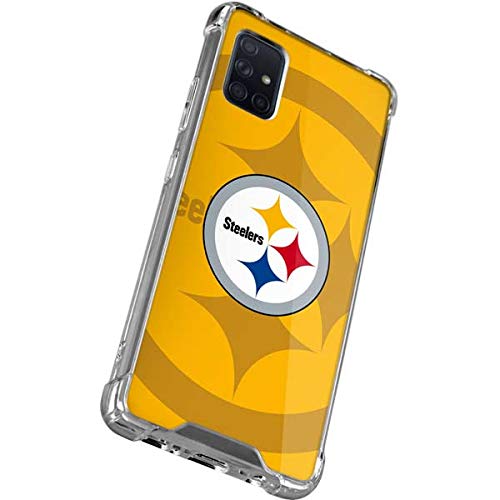 Skinit Clear Phone Case Compatible with Galaxy A51 5G - Officially Licensed NFL Pittsburgh Steelers Double Vision Design