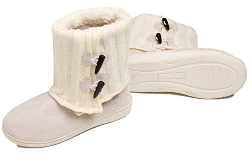 Kanguru Baboosh Tahoe, Botas de Estar por casa para Mujer, Blanco (Bianco Bianco), 36/37 EU