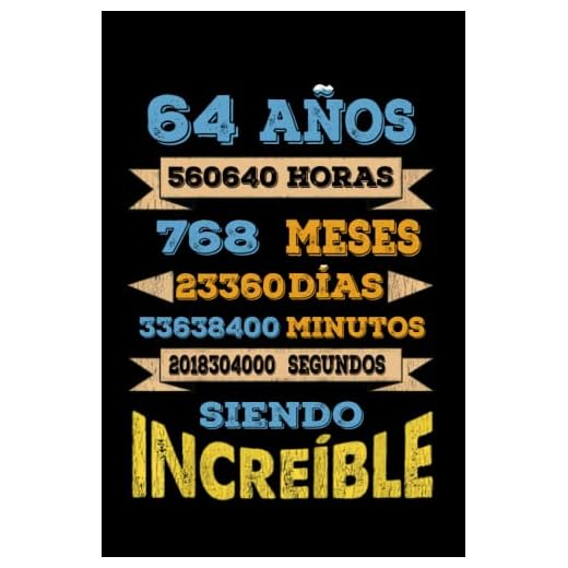 64 AÑOS SIENDO INCREIBLE: REGALO PARA CHICO Y CHICA 64 AÑOS DE CUMPLEAÑOS ORIGINAL Y DIVERTIDO, DIARIO, CUADERNO DE NOTAS, APUNTES, AGENDA O USO ESCOLAR.