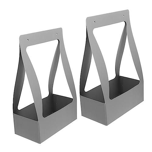 minkissy 2pcs Portable Flower Wrapping Boxes Handheld Paper Flower Cases for Valentine's Day Mother's Day Arrangement Containers