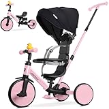 RIDYEE 8-in-1 Tricycle for 1.5-5 Years, Tool-Free Switch, Toddler Tricycle with...