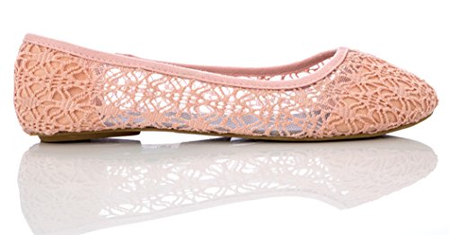 Charles Albert Women's Breathable Crochet Lace Ballet Flat2