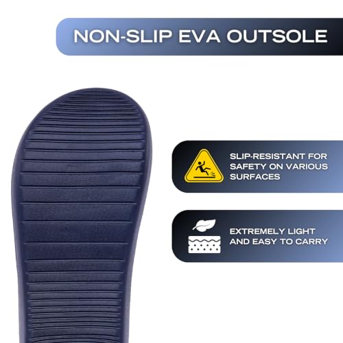 Image of Nautica Men's Athletic Slides Sport Shower Sandals for Indoor & Outdoor - Lightweight, Durable and Comfortable