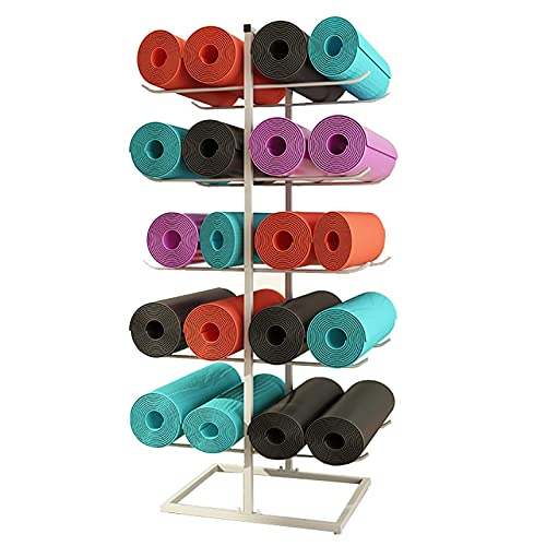 Support de tapis de yoga au sol en métal et grand organisateur vertical de rouleau en mousse
