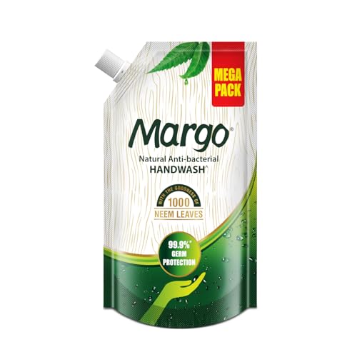 Margo Natural Anti-Bacterial Handwash for Soft, Hydrated hands - 700 ML Refill Pack [ Pack of 1 ] | 99.9% Protection From Harmful Germs | Enriched Wit