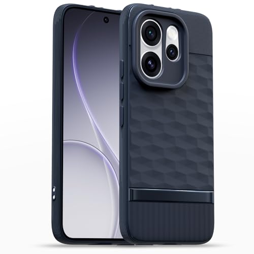 Image of Pikkme Back Cover for Oppo Reno 15 Pro Mini 5G Camera Protection 3D Hexa Cube Design Silicone Protective Bumper Case (Blue)