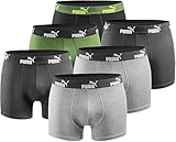 PUMA Herren Boxershort Limited Statement Edition 6er Pack - Green-Darkgrey-Black...