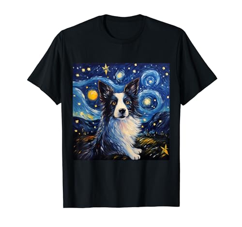Border Collie Notte stellata - Notte stellata Border Collie Maglietta