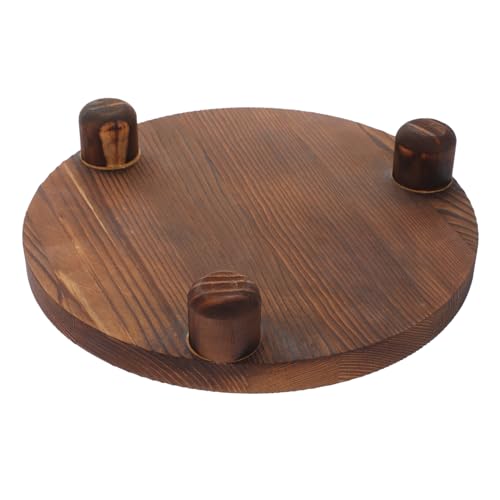 TOYANDONA Sgabello in Legno per Piante Supporto da Interno Piedistallo per Cosmetici Rustici in Legno Massello Design Classico per Tavolo