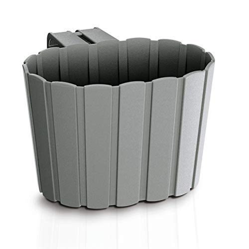 Preisvergleich Produktbild Prosperplast Boardee Hook Balkonblumentopf Balkonkasten Blumentopf Pflanzkübel (194x212x130mm, Grau)