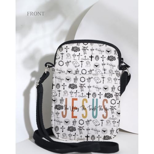 MAOFAED Jesus The Way The Truth The Life Crossbody Bag, Jesus Quote, Jesus Gift, Religious Git, Church Gift(jesus the way)3