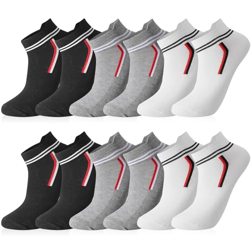 Jspupifip 6 Pairs Women Ankle Socks Athletic Running Low Cut Socks Cotton No Show Ankle Tab Sock US 6-9