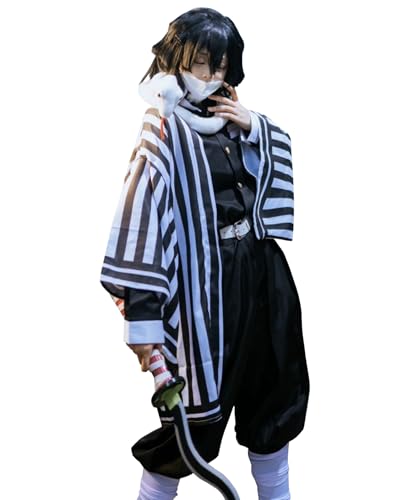 FCCAM Iguro Obanai Cosplay Iguro Obanai Cosplay Kostüm Anime Iguro Obanai Halloween vollständiger Satz Karneval Kostüm, S