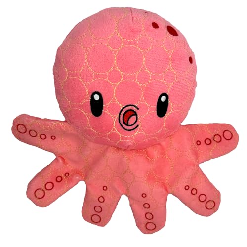 Bite Force Deep Sea Peluche giocattolo resistente per cani - Realizzato in Kevlar, materiale multistrato con cuciture rinforzate e Squittio. Ideale per forti masticatori (Polpo)