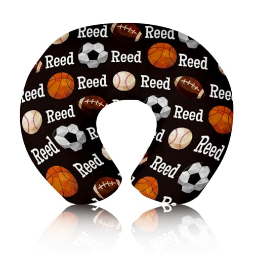 Rucekia Baby Nursing Pillow Cover - Personalized Name Ball Theme Breastfeeding U-Shaped for Bottle Feeding, Ultra Soft Comfortable Breastfeeding Pillow Cover for Infant Baby Boys and Girls