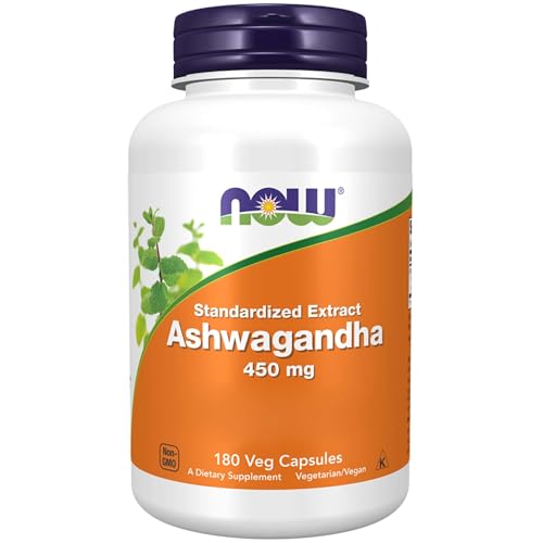 Now Foods, Ashwagandha Extract, 450mg, 180 vegane Kapseln, Laborgeprüft, Sojafrei, Glutenfrei, Vegetarisch, Ohne Gentechnik