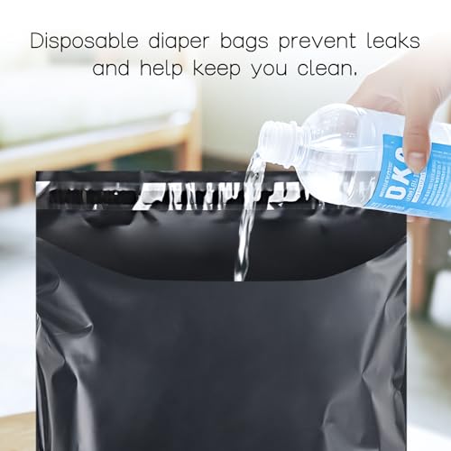 Image of Adult Diaper Disposal Plastic Bags for Adult Catheter Bags Disposal,Self-Adhesive Strips to Seal in Odours,Waterproof and Leak-Proof,Suitable for Elderly Nappy Care at Home and Travel (200)