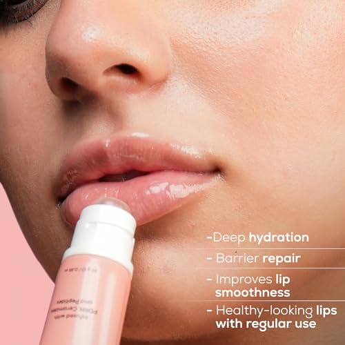 Image of RENEE Pink Therapy PDRN Overnight Lip Repairing & Moisturising Lip Balm For Dry, Chapped Lips | Glossy Finish, Revives Lip Barrier & Improves Elasticity | With Vegan PDRN, Peptides & Ceramides | 10g