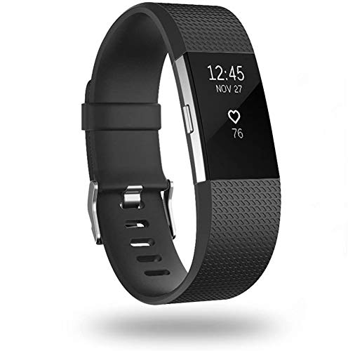 Fitbit Charge 2�̌����p�o���h�B���߉\�ȃ��X�g�A�N�Z�T���[�B�X�|�[�c���X�g�o���h�B���f�B�[�X&�����Y�p�B L �u���b�N