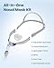 HYSMIR Replacement Sysyem for Airfit P10 Nasal Pillow, Tube Frame and Hose, Includes 3 Size Nasal Pillows