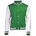 AWDis Kids Unisex Varsity Jacket/Schoolwear (3-4) (Jet Black/White)