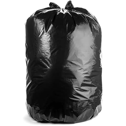 Ultrasac 55-60 Gallon 6.0 MIL Black Heavy Duty Trash Bags - 39" x 58" - Pack of 15 - For Contractor, Construction, & Industrial,UL-39586BK Cover