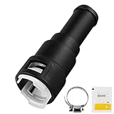 EVRBUL HVAC Heater Hose Connector 5/8in Heater Tube x 5/8in Coolant Hose Heater Core Coolant Hose Connector with Clamp Compatible with Chevy Cadillac GMC Pontiac Ford Lincoln Replace# 15119175 800-403