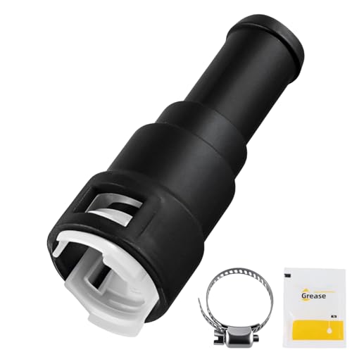 EVRBUL HVAC Heater Hose Connector 5/8in Heater Tube x 5/8in Coolant Hose Heater Core Coolant Hose Connector with Clamp Compatible with Chevy Cadillac GMC Pontiac Ford Lincoln Replace15119175 800-403