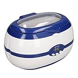 Spacnana Máquina de la Cavitación de 600ml Digitaces Sonic Que Cronometraje el Reloj del Limpiador de la Joyería, Limpiadores Ultrasónicos Limpiador Ultrasónico 600ml, (Enchufe UE 220‑240V)