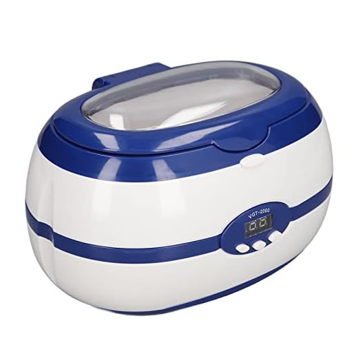 Spacnana Máquina de la Cavitación de 600ml Digitaces Sonic Que Cronometraje el Reloj del Limpiador de la Joyería, Limpiadores Ultrasónicos Limpiador Ultrasónico 600ml, (Enchufe UE 220‑240V)