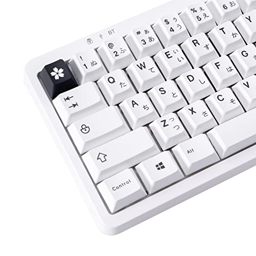 Gk Gamakay White Japanese Keycaps 129 Keys Cherry Profile Pbt Dye-Sub White Theme Minimalist Keycap Set Suitable For Lk67 Tk75 Mk61/87/98/104/108 Layout Mechanical Gaming Keyboard thumb #3