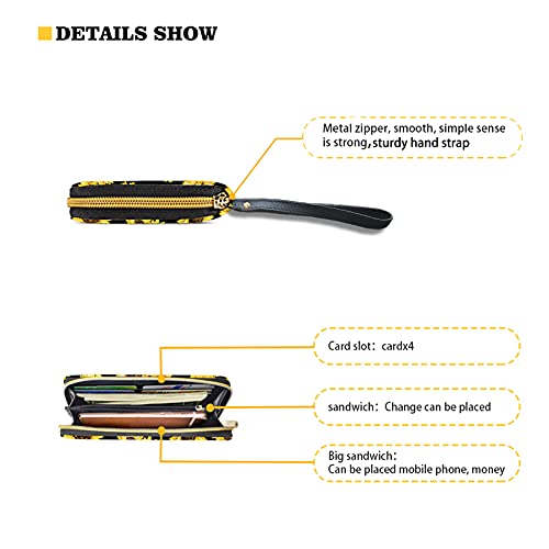 Binienty Pu Leather Wristlet Wallets For Women Girls, Cute Red Ladybug Print, Zip Arond Phone Purse Card Holder Organizer #TOP3