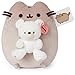 GUND Pusheen with Kai Bear Plush, Stuffed Animal Cat with Teddy Bear for Ages 8 and Up, 9.5”, Gray