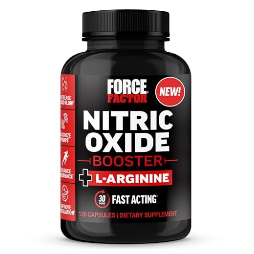 Force Factor Nitric Oxide Booster, Fast-Acting Formula with L-Arginine