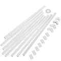 One-Cord Channel Cable Concealer - CMC-03 Cord Cover Wall Cable Management System - 125" Cable Hider Raceway Kit for a Power Cord, Ethernet Cable, Speaker Wire - 8X L15.7in, W0.59in H0.39in, White