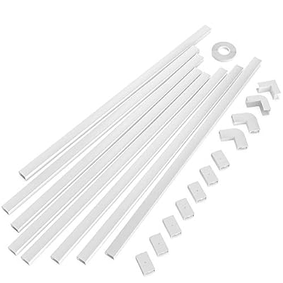 One-Cord Channel Cable Concealer - CMC-03 Cord Cover Wall Cable Management System - 125" Cable Hider Raceway Kit for a Power Cord, Ethernet Cable, Speaker Wire - 8X L15.7in, W0.59in H0.39in, White