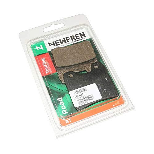 Plaquette de frein newfren pour yamaha 1000 fzs fazer 2001+2005 ar, 1300 xjr 2002+2011 ar, 1300 xjr racer 2015+ ar (l 63.5mm - h 60.5 mm - p 8.8mm) (fd0341bt) (sport metal fritte) Cover